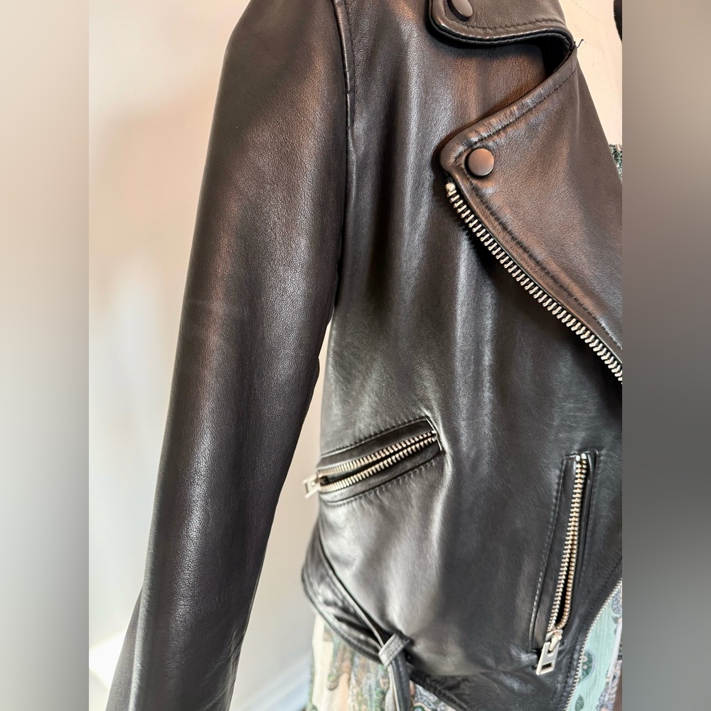 AllSaints Balfern Leather Biker Jacket - Picture 5 of 10